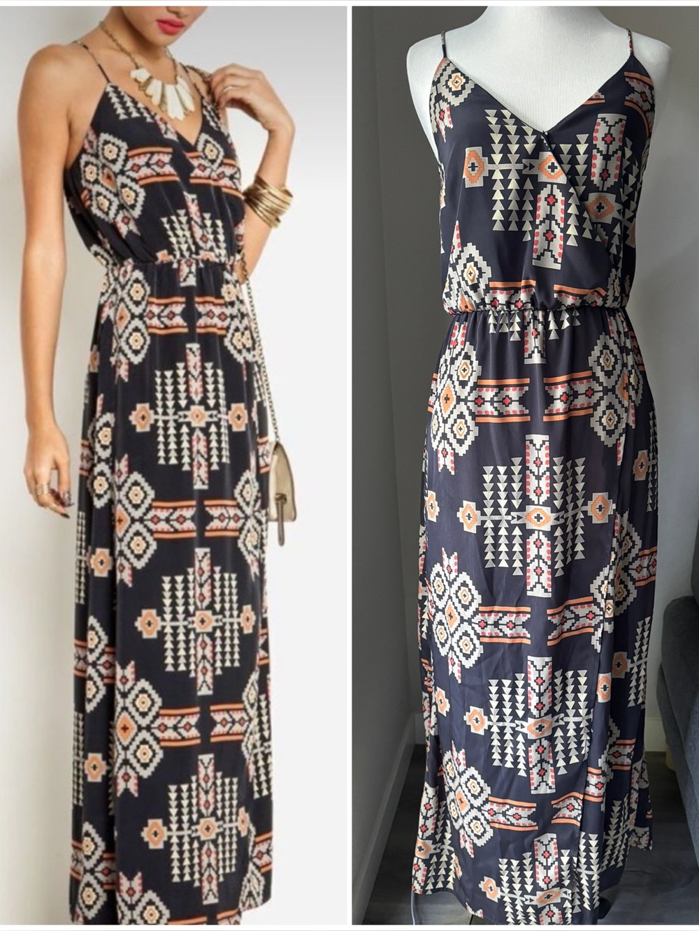Skies are Blue Geometric Maci Wrap Dress